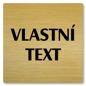 Váš text, 118x118mm, zlatá, Nevada